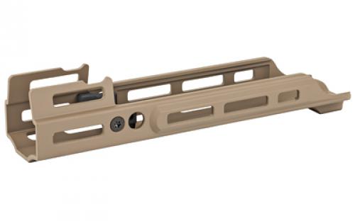 Kinetic Development Group, LLC SCAR MREX M-Lok MKII Handguard, 2.2, Fits SCAR 16s/17s, Includes 2 M-Lok Pic Rail Sections, Flat Dark Earth MRX5-MK2-140