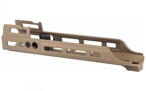 Kinetic Development Group, LLC SCAR MREX M-Lok MKII Handguard, 2.2", Fits SCAR 16s/17s, Includes 2 M-Lok Pic Rail Sections, Flat Dark Earth MRX5-MK2-140