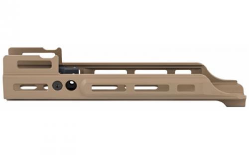 Kinetic Development Group, LLC SCAR MREX M-Lok MKII Handguard, 2.2", Fits SCAR 16s/17s, Includes 2 M-Lok Pic Rail Sections, Flat Dark Earth MRX5-MK2-140