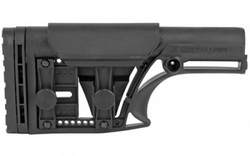 Luth-AR MBA-1 Stock With 3-Axis Butt Plate, Fits Standard A2 Rifle Length Buffer Tube, Adjustable Length of Pull/Cheek Height/Butt Plate, AR-15/AR-10, Black MBA-1-3AX