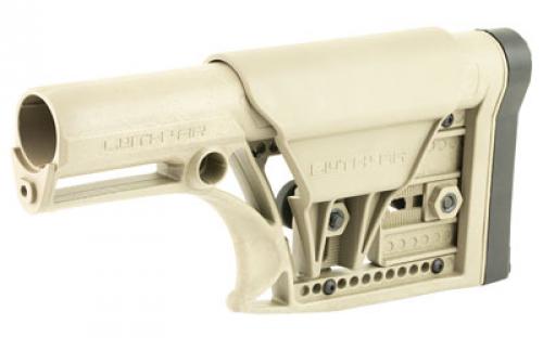 Luth-AR MBA-1 Fixed Stock, Fits AR-15 & AR-10 Rifle Length A2 Buffer Tube, Flat Dark Earth, Adjustable Cheek Piece and Length of Pull MBA-1F
