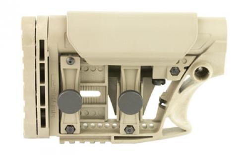 Luth-AR MBA-3 Carbine Stock, Fits AR-15 & AR-10 Commercial and Mil-Spec Buffer Tubes, Flat Dark Earth, Adjustable Cheek Piece and Length of Pull MBA-3F