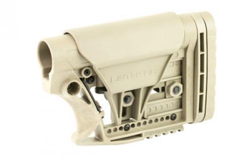 Luth-AR MBA-3 Carbine Stock, Fits AR-15 & AR-10 Commercial and Mil-Spec Buffer Tubes, Flat Dark Earth, Adjustable Cheek Piece and Length of Pull MBA-3F