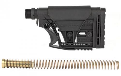 Luth-AR MBA-3 Stock With Buffer Assembly, Mil-Spec Dia 6-Position Carbine Buffer Tube, .223/5.56 Buffer, Buffer Spring, Latch Plate and Lock Ring, Adjustable Length of Pull/Cheek Height/Butt Plate, Fits AR-15, Black MBA-3K-M
