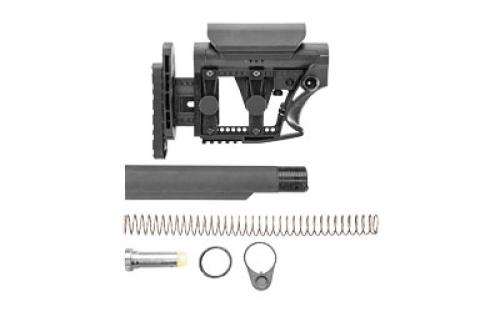 Luth-AR MBA-3 Stock With Buffer Assembly, Mil-Spec Dia 6-Position Carbine Buffer Tube, .223/5.56 Buffer, Buffer Spring, Latch Plate and Lock Ring, Adjustable Length of Pull/Cheek Height/Butt Plate, Fits AR-15, Black MBA-3K-M
