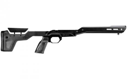 MDT HNT-26, Rifle Chassis, Matte Finish, Black w/Carbon Fiber, Non-Folding Stock, ARCA Forend, Fits Remington 700 Short Action 104999-BCF