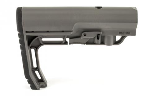 Mission First Tactical Battlelink, Minimalist, Stock, 6 Position, Mil-Spec, M4 Collapsible Stock, Gray BMSMIL-GY