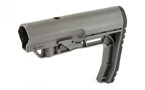Mission First Tactical Battlelink, Minimalist, Stock, 6 Position, Mil-Spec, M4 Collapsible Stock, Gray BMSMIL-GY