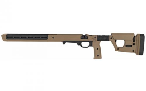 Magpul Industries Pro 700L Chassis Folding Stock, Fits Remington 700 Long Action, Fits Most Long Action AICS Pattern Magazines, Fully Adjustable/Ambidextrous, Push Button Folding, Billet Aluminum/Magpul Polymer Material, Flat Dark Earth MAG1002-FDE