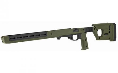 Magpul Industries Pro 700L Chassis Folding Stock, Fits Remington 700 Long Action, Fits Most Long Action AICS Pattern Magazines, Fully Adjustable/Ambidextrous, Push Button Folding, Billet Aluminum/Magpul Polymer Material, Olive Drab Green MAG1002-ODG