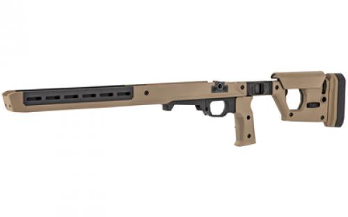 Magpul Industries Pro 700L Chassis Fixed chassis, Fits Remington 700 Long Action, Fits Most Long Action AICS Pattern Magazines, Ambidextrous, Billet Aluminum/Magpul Polymer Material, Flat Dark Earth MAG1003-FDE