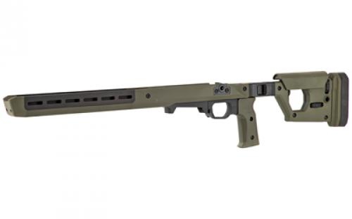 Magpul Industries Pro 700L Fixed Chassis, Fits Remington 700 Long Action, Fits Most Long Action AICS Pattern Magazines, Ambidextrous, Billet Aluminum/Magpul Polymer Material, OD Green MAG1003-ODG
