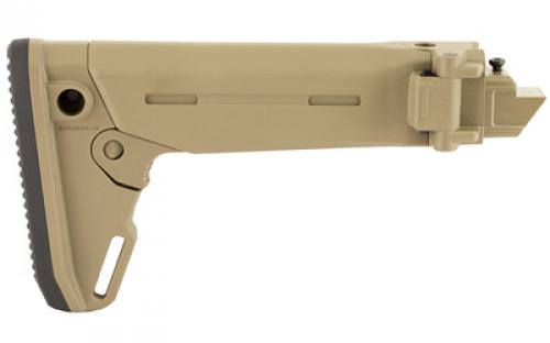 Magpul Industries Zhukov-S Stock, Fits AK Rifles Except Yugo Pattern AKs or Norinco Type 56s/MAK90 Rifles, 5-Position Length of Pull, Rubber Butt Pad, Flat Dark Earth MAG585-FDE
