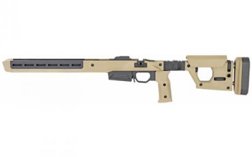 Magpul Industries Pro 700 Chassis, Fits Remington 700 Short Action, Fits Most AICS Pattern Magazines, Billet Aluminum/ Magpul Polymer Material, Fully Adjustable/Ambidextrous, Push Button Folding Stock, Flat Dark Earth MAG802-FDE