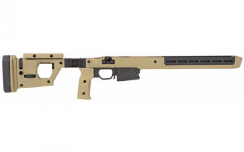 Magpul Industries Pro 700 Fixed Chassis, Fits Remington 700 Short Action, Fits Most Short Action AICS Pattern Magazines, Ambidextrous, Billet Aluminum/Magpul Polymer Material, Flat Dark Earth MAG997-FDE
