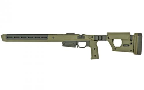 Magpul Industries Pro 700 Fixed Chassis, Fits Remington 700 Short Action, Fits Most Short Action AICS Pattern Magazines, Ambidextrous, Billet Aluminum/Magpul Polymer Material, Olive Drab Green MAG997-ODG