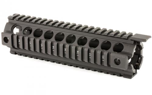 Midwest Industries Mid-Length Generation 2 Two Piece Drop-In-Handguard, Fits AR-15 Rifles, 4-Rail Handguard, Built-In QD Points, 9", Black MCTAR-18G2