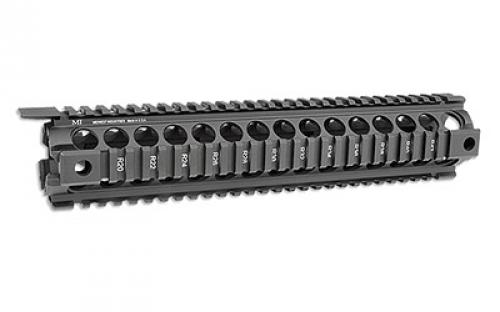 Midwest Industries Rifle Length Generation 2 Two Piece Drop-In-Handguard, Fits AR-15 Rifles, 4-Rail Handguard, Built-In QD Points, 12, Black MCTAR-19G2