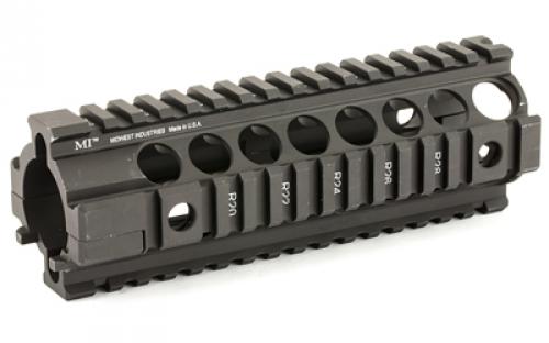 Midwest Industries Carbine Length Generation 2 Two Piece Drop-In-Handguard, Fits AR-15 Rifles, 4-Rail Handguard, Built-In QD Points, 7, Black MCTAR-20G2