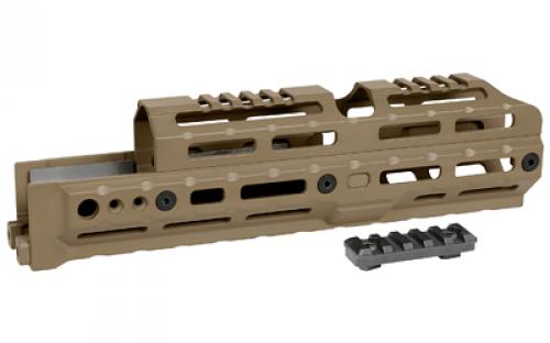 Midwest Industries ALPHA Series, 10 M-LOK Handguard, Fits AK-47 & AK-74 Stamped Receiver Variants, Anodized Finish, Flat Dark Earth MI-AK-ALPHA-10.0-FDE