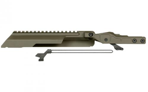 Midwest Industries Alpha AK Railed Top Cover/Dust Cover, Fits Most AKM Pattern Rifles with Midwest Industries ALPHA Series Handguards, Anodized Finish, Olive Drab Green MI-AK-ALPHA-RTC-ODG