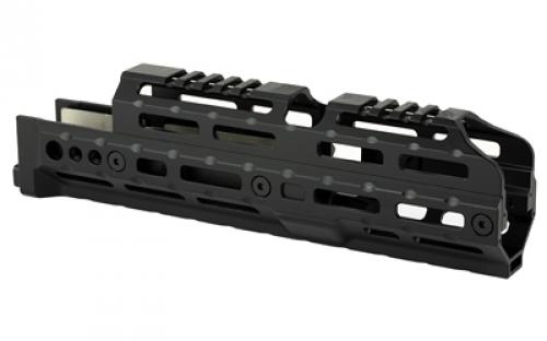 Midwest Industries Alpha AK47 Handguard, Fits Most Standard AKM Pattern AK47/74 with Stamped Recievers, MLOK Compatible, 10" Variant, Black MI-AK-ALPHA10.0