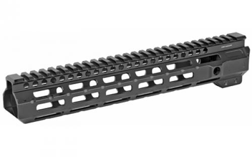 Midwest Industries Combat Rail, Handguard, 11.5  Length, M-LOK, Includes 5-Slot Polymer Rail Section, Barrel Nut and Wrench, Fits AR-15, Black Anodized Finish MI-CRM11.5