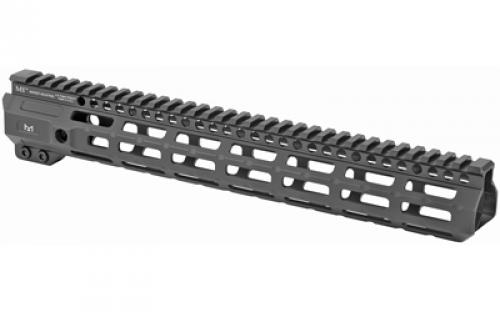 Midwest Industries Combat Rail, Handguard, 13.375" Length, M-LOK, Includes 5-Slot Polymer Rail Section, Barrel Nut and Wrench, Fits AR-15, Black Anodized Finish MI-CRM13.375