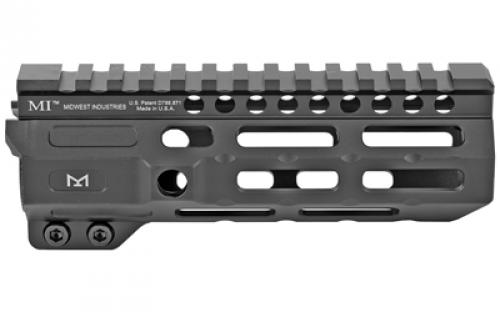 Midwest Industries Combat Rail, Handguard, 6" Length, M-LOK, Includes 5-Slot Polymer Rail Section, Barrel Nut and Wrench, Fits AR-15, Black Anodized Finish MI-CRM6