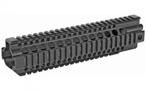 Midwest Industries Combat Rail T-Series, Free Float Handguard, 10 Length, Quad Rail, Includes Barrel Nut and Wrench, Fits AR-15, Black Anodized Finish MI-CRT10