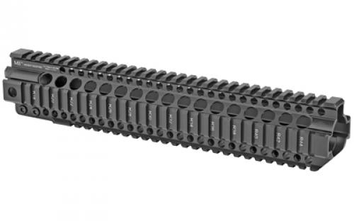 Midwest Industries Combat Rail T-Series, Free Float Handguard, 12.625" Length, Quad Rail, Includes Barrel Nut and Wrench, Fits AR-15, Black Anodized Finish MI-CRT12.625