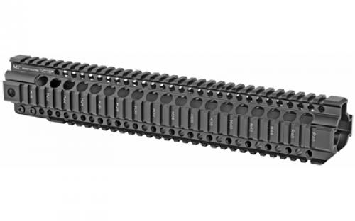 Midwest Industries Combat Rail T-Series, Free Float Handguard, 14" Length, Quad Rail, Includes Barrel Nut and Wrench, Fits AR-15, Black Anodized Finish MI-CRT14