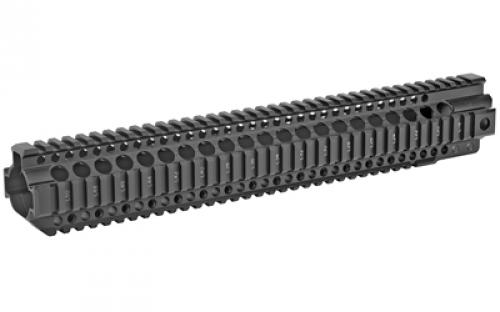 Midwest Industries Combat Rail T-Series, Free Float Handguard, 15 Length, Quad Rail, Includes Barrel Nut and Wrench, Fits AR-15, Black Anodized Finish MI-CRT15
