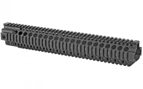 Midwest Industries Combat Rail T-Series, Free Float Handguard, 15" Length, Quad Rail, Includes Barrel Nut and Wrench, Fits AR-15, Black Anodized Finish MI-CRT15