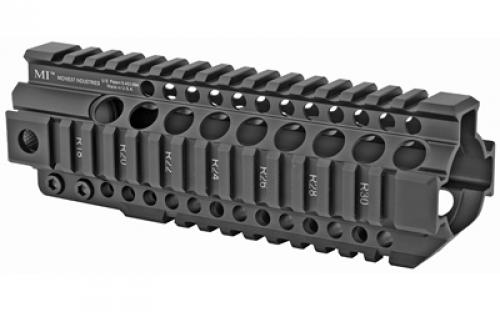 Midwest Industries Combat Rail T-Series, Free Float Handguard, 7.25" Length, Quad Rail, Includes Barrel Nut and Wrench, Fits AR-15 Rifles, Black Anodized Finish MI-CRT7.25