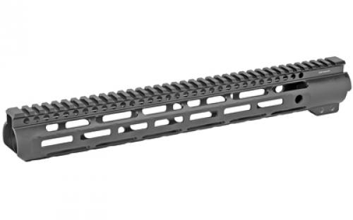 Midwest Industries Slim Line Handguard, 15 Length, M-LOK, Aluminum, Fits AR-15 Rifles, Includes 5-Slot Polymer Rail, Black Anodized Finish MI-SLH15