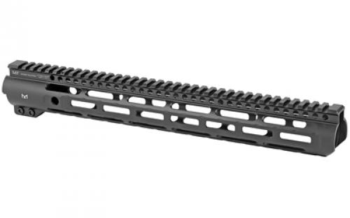 Midwest Industries Slim Line Handguard, 15" Length, M-LOK, Aluminum, Fits AR-15 Rifles, Includes 5-Slot Polymer Rail, Black Anodized Finish MI-SLH15