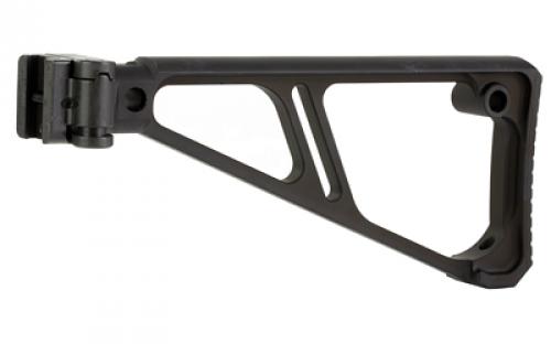 Midwest Industries Side Folding Fixed Stock, Black, Fits Picatinny Rail MI-STAP-SF-FES