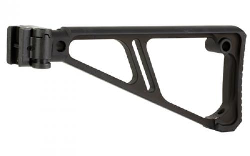 Midwest Industries Side Folding Fixed Stock, Black, Fits Picatinny Rail MI-STAP-SF-FES
