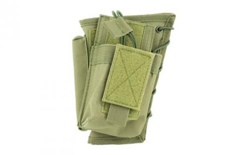 NCSTAR Stock Riser with Mag Pouch, Fits Most Rifles, Ambidextrous Mag Pouch, Holds All AR and AK Mags, Green CVSRMP2925G