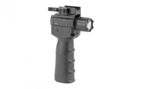 NCSTAR Flashlight & Laser Combo, Green Laser, Foregrip Fits Weaver/Picatinny Type Rails, Uses (2) CR123A Batteries (Included), Black VAQVGFLGV2