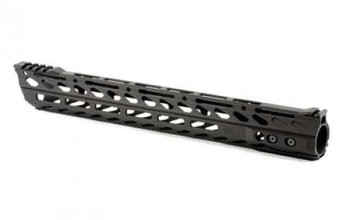 Phase 5 Weapon Systems Lo-Pro Slope Nose Free Float M-LOK Rail, 15", Black Finish, Steel barrel nut and mounting hardware included, Built-in QD Mounts with Internal Stops LPSN15MLOK