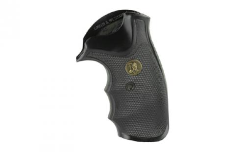 Pachmayr Grip, Gripper, Fits S&W J Frame Round Butt with Finger Grooves, Black 3249