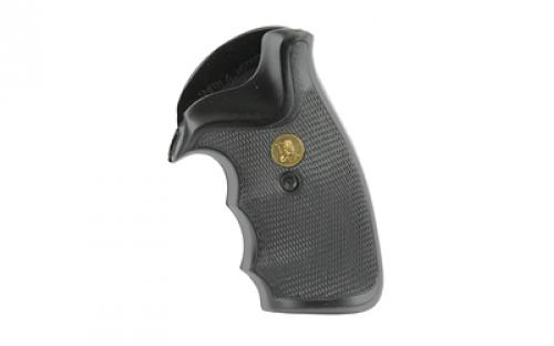 Pachmayr Grip, Gripper, Fits S&W K/L Frame Square Butt with Finger Grooves, Black 03264