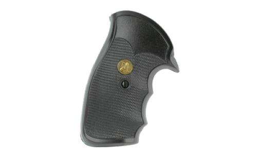 Pachmayr Grip, Gripper, Fits S&W K/L Frame Square Butt with Finger Grooves, Black 03264
