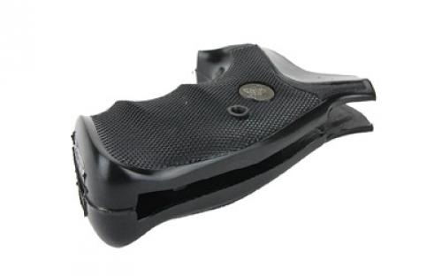 Pachmayr Grip, Gripper, Fits S&W K/L Frame Square Butt Open Backstrap, Black 03265