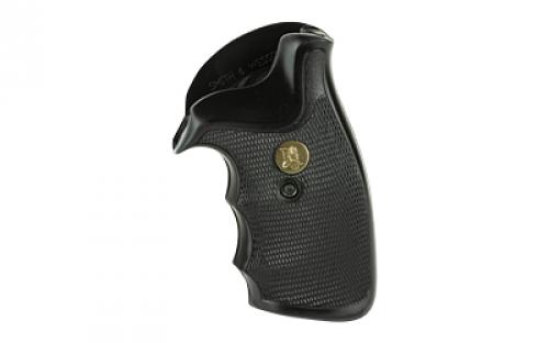 Pachmayr Grip, Gripper, Fits S&W K/L Frame Round Butt with Finger Grooves, Black 3266