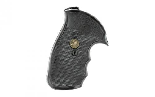 Pachmayr Grip, Gripper, Fits S&W N Frame Square Butt with Finger Grooves, Black 3292