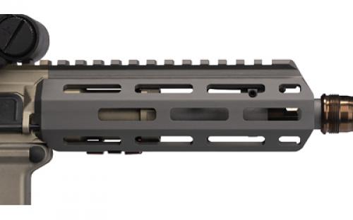 Q Honey Badger Rail Kit, M-LOK, 12, Fits Honey Badger/AR Upper Receivers, Clear Anodized Finish, Gray, Includes Barrel Nut and Hardware 12-HB-MLOK-HG-KIT