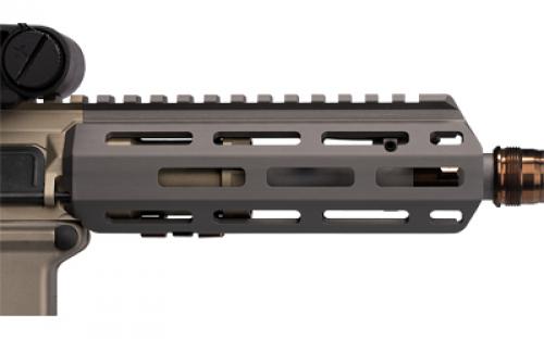 Q Honey Badger Handguard Kit, M-LOK, 6, Fits Honey Badger/AR Upper Receivers, Clear Anodized Finish, Gray, Includes Barrel Nut and Hardware 6-HB-MLOK-HG-KIT